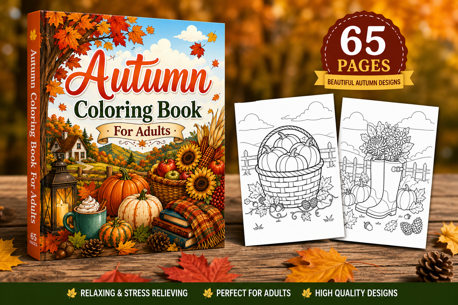 Autumn Coloring Book for Adults