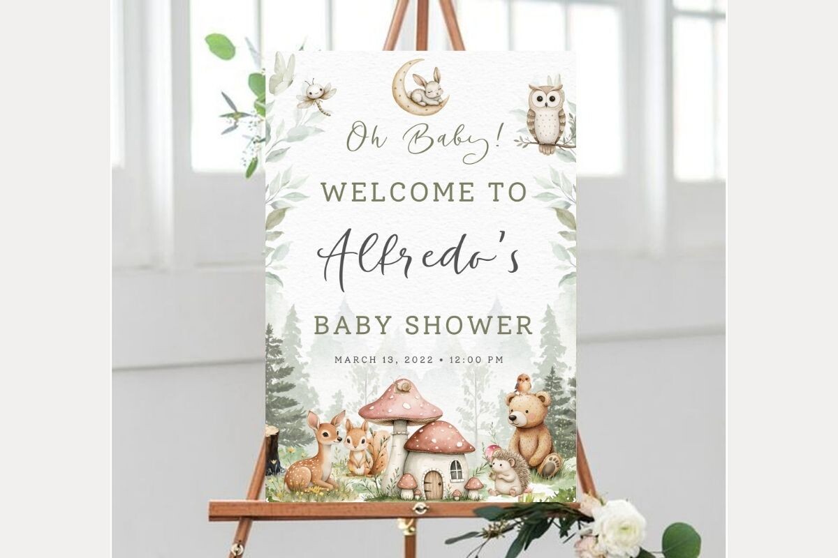 Baby Shower Welcome Sign Template 203