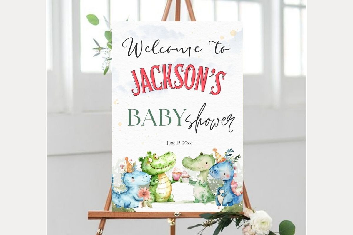 Baby Shower Welcome Sign Template 209