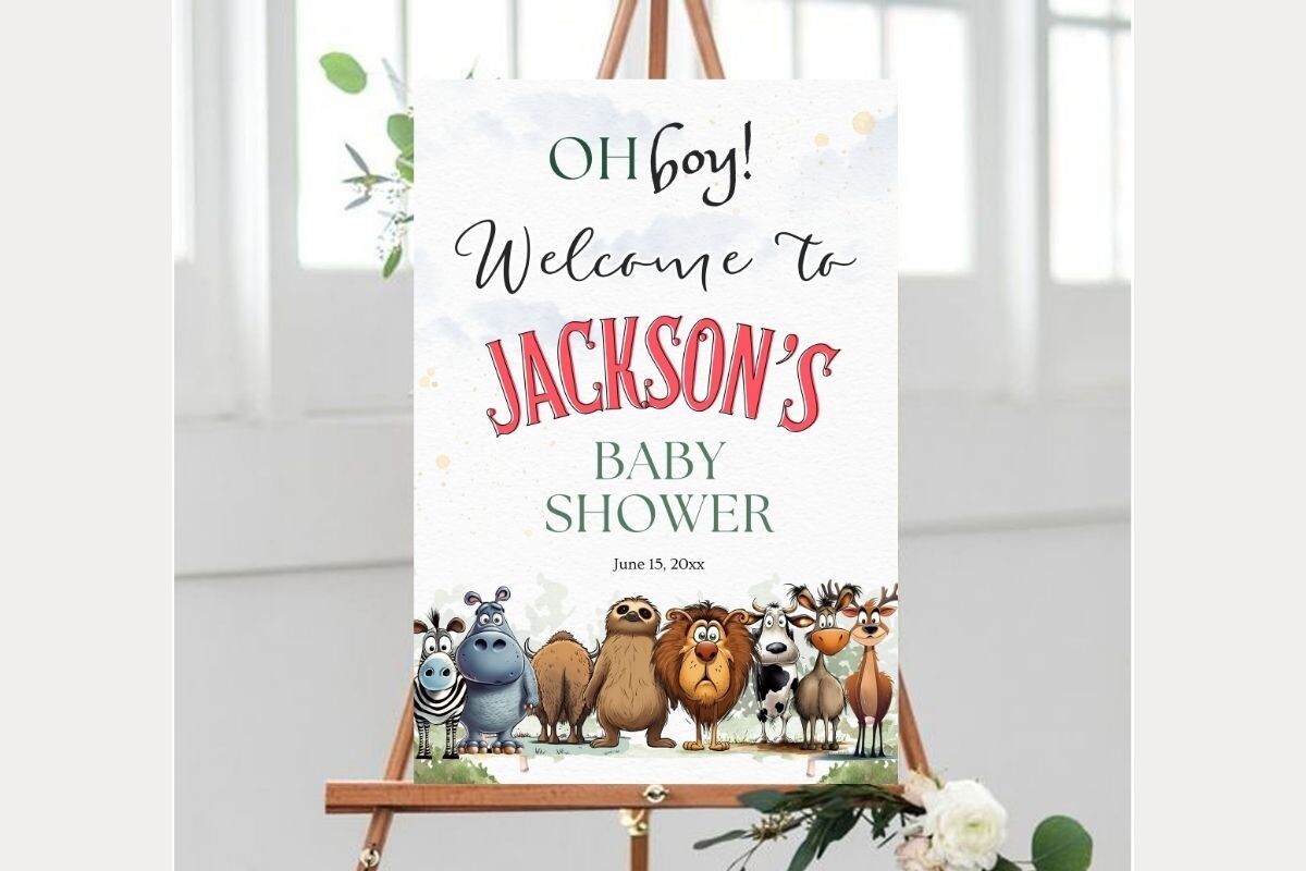 Baby Shower Welcome Sign Template 212
