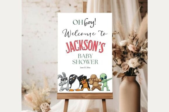 Baby Shower Welcome Sign Template 213