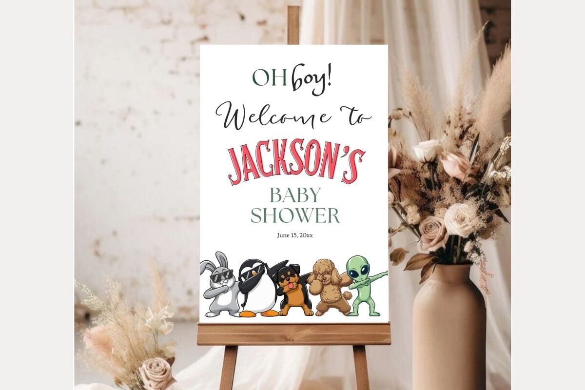 Baby Shower Welcome Sign Template 213