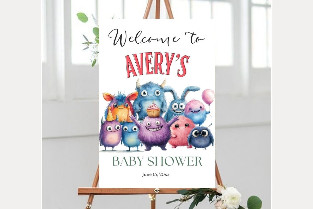 Baby Shower Welcome Sign Template 215
