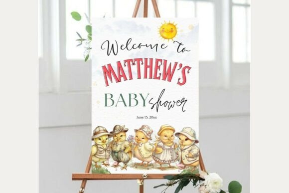 Baby Shower Welcome Sign Template 218