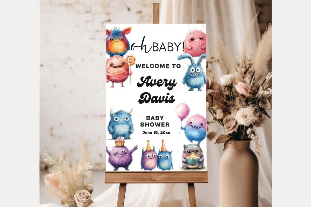 Baby Shower Welcome Sign Template 219