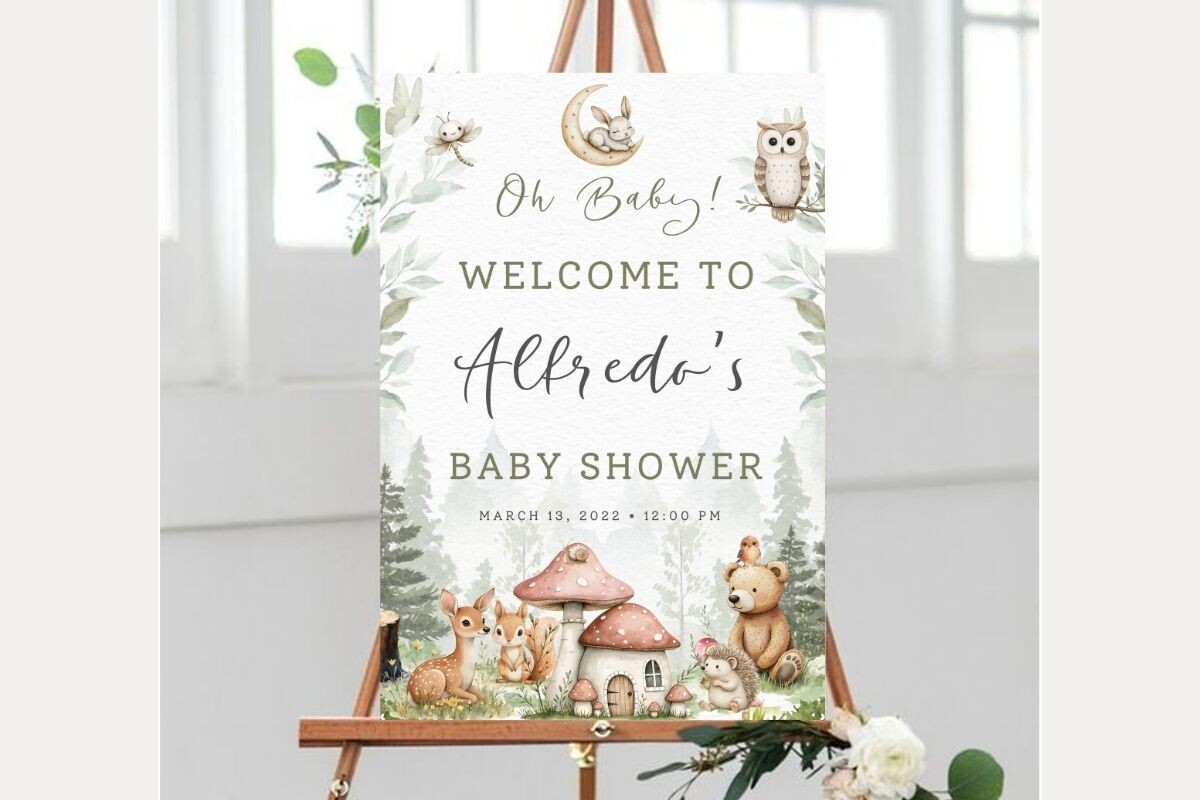 Baby Shower Welcome Sign Template 224