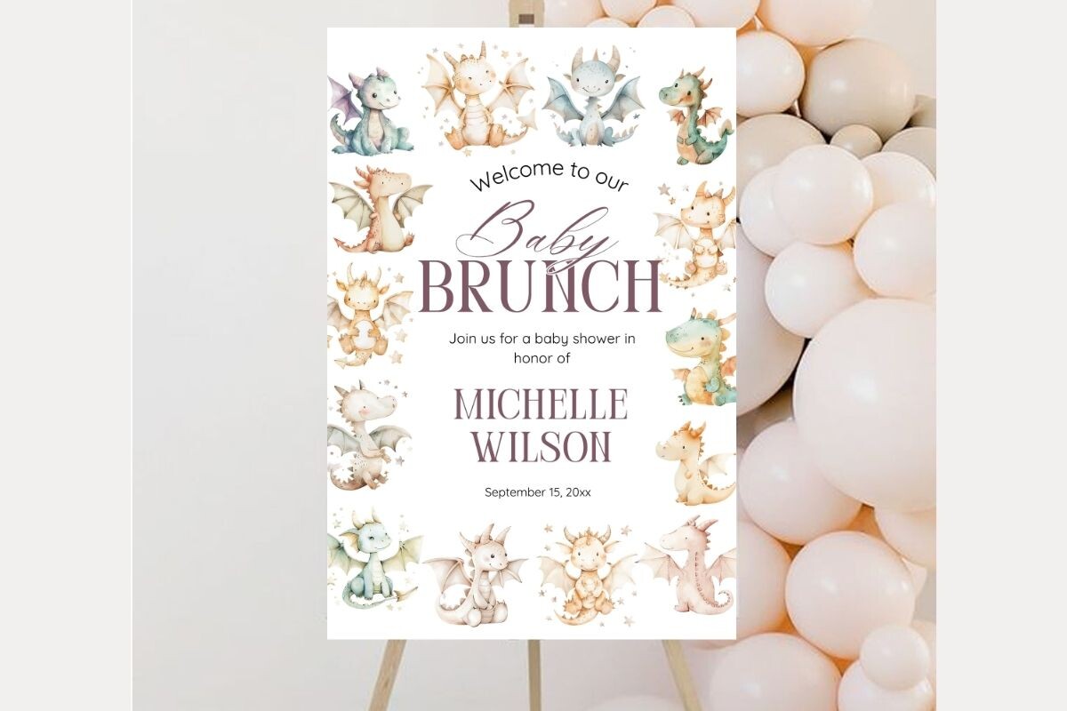 Baby Shower Welcome Sign Template 253