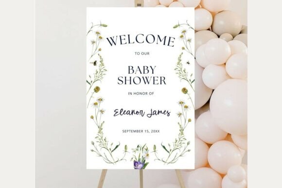 Baby Shower Welcome Sign Template 262