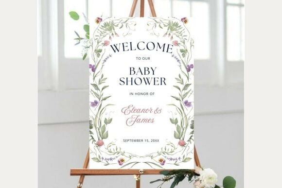 Baby Shower Welcome Sign Template 263