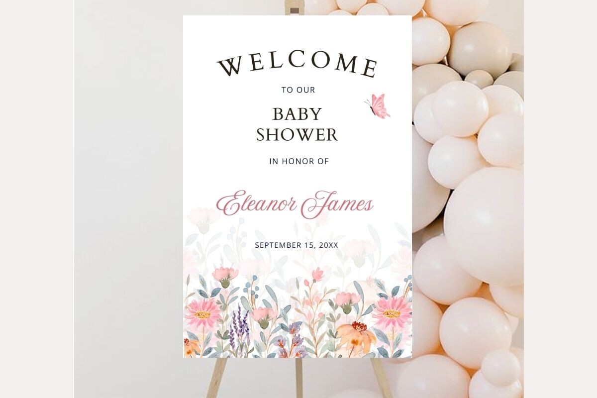 Baby Shower Welcome Sign Template 265