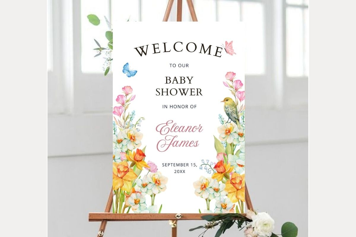Baby Shower Welcome Sign Template 266