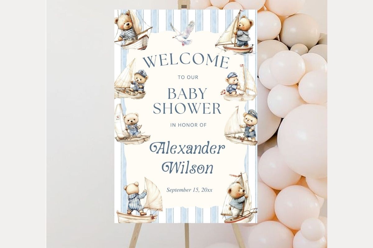 Baby Shower Welcome Sign Template 268