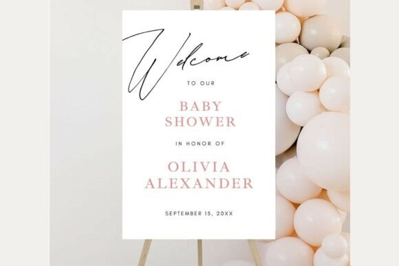 Baby Shower Welcome Sign Template 277