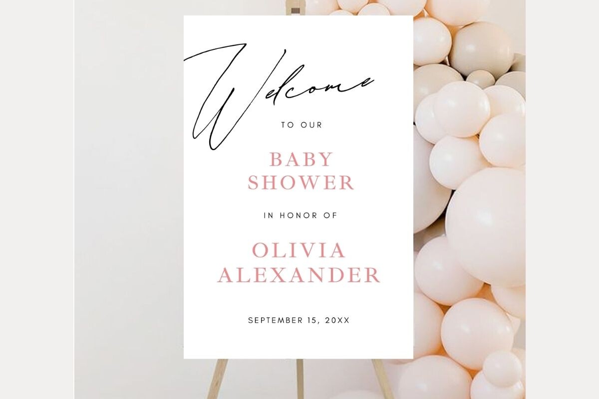 Baby Shower Welcome Sign Template 277