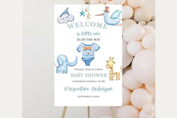 Baby Shower Welcome Sign Template 283
