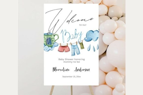 Baby Shower Welcome Sign Template 286