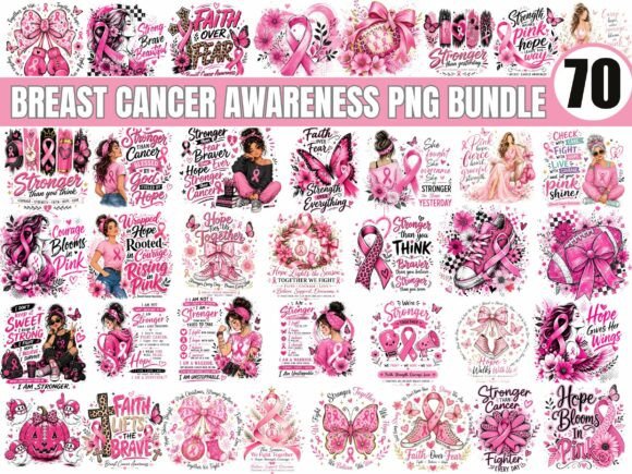 Breast Cancer Awareness PNG Bundle