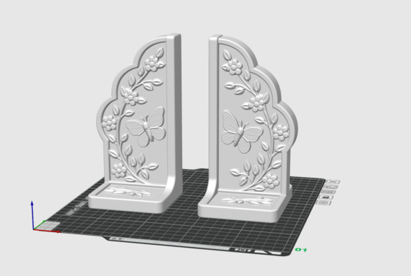 Butterfly Floral Bookends STL | Lavender - Elegant 3D Print - Image 3