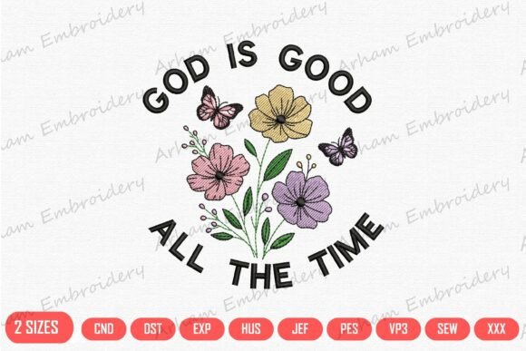Christian Faith Floral Butterfly