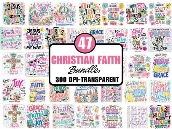 Christian Faith PNG Bundle, Colorful