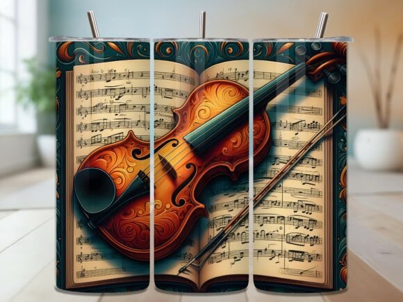 Classical Violin Sheet Music Tumbler