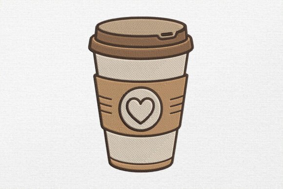 Coffee Embroidery Design