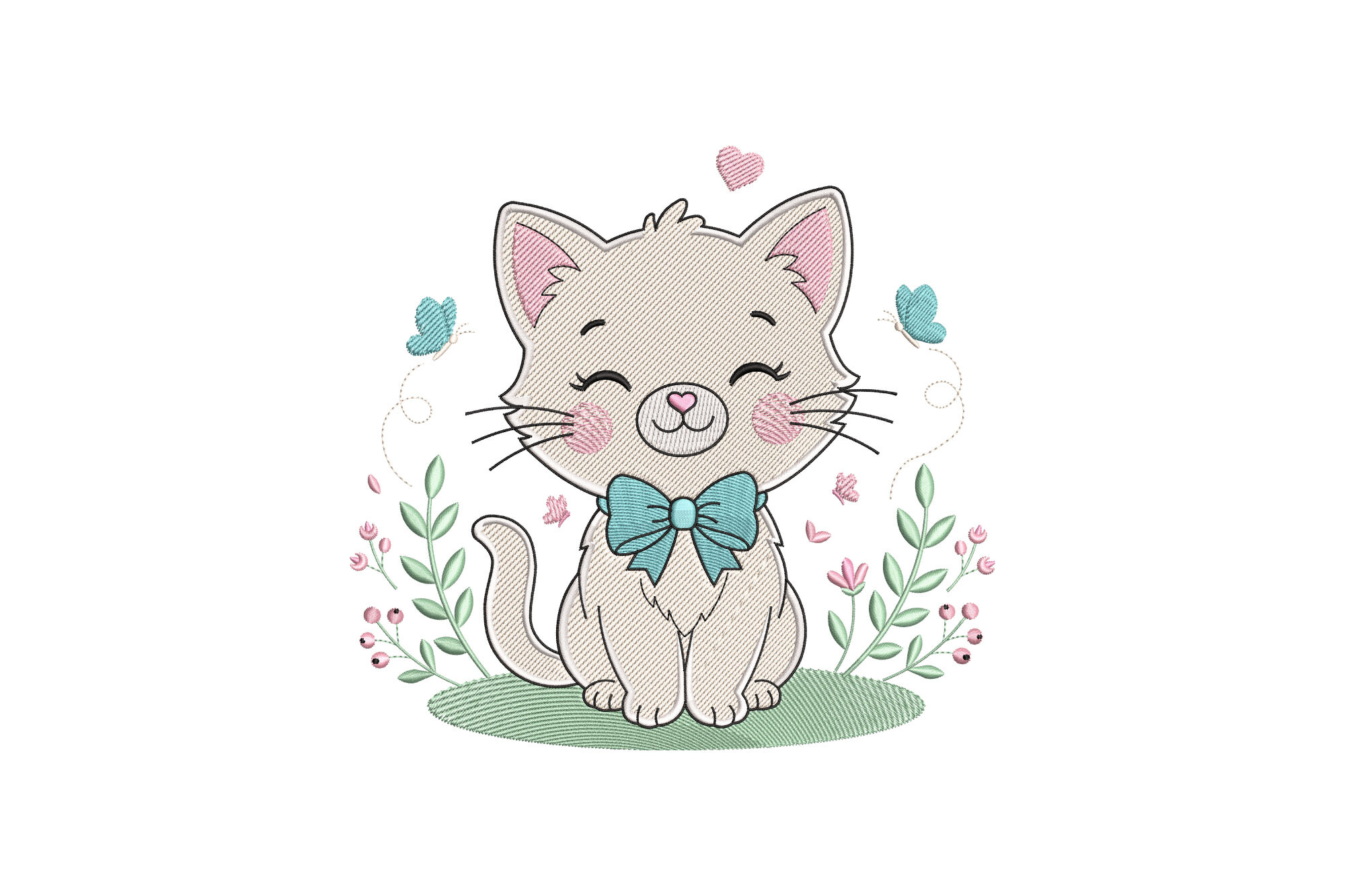 Cute Cat with Bow