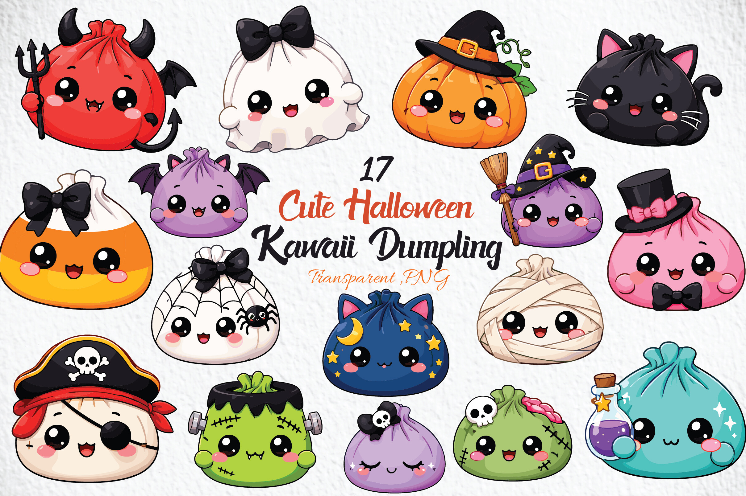 Cute Halloween Kawaii Dumpling Bundle