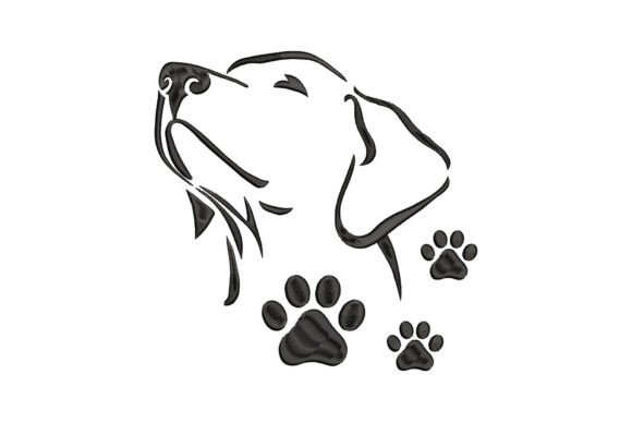 Dog and Paw Prints