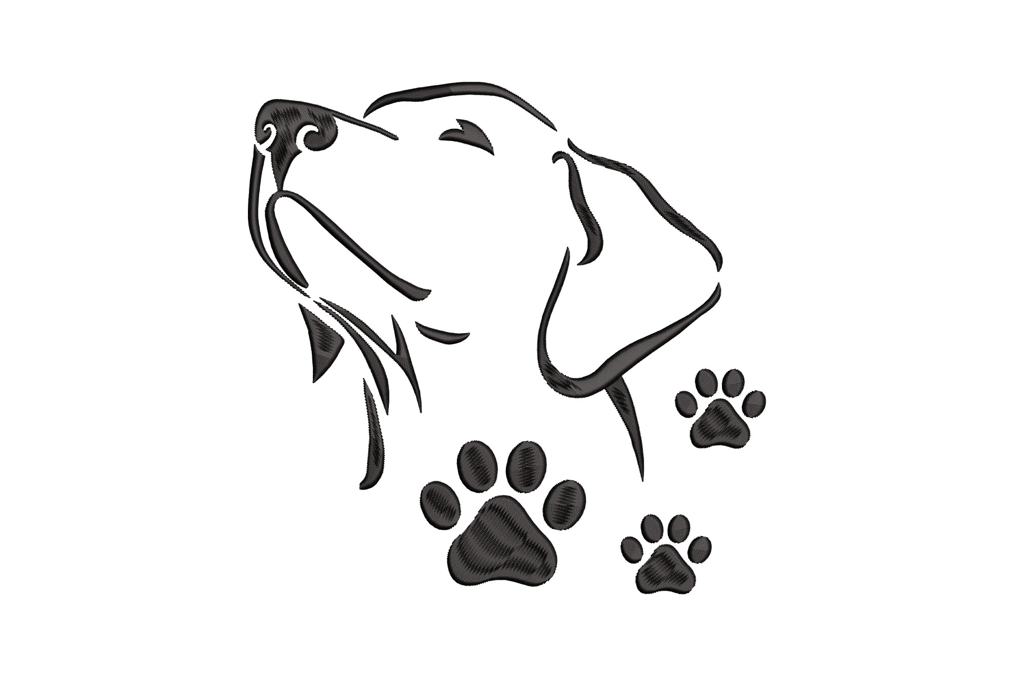 Dog and Paw Prints