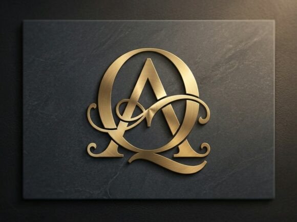 Elegant QA Interlocked Monogram Logo