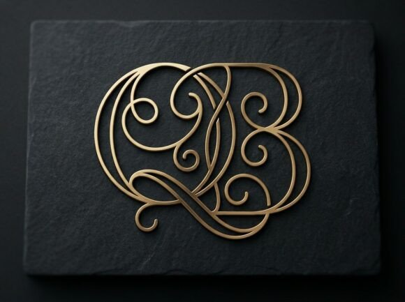 Elegant QB Loopwork Monogram Logo