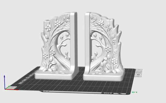 Enchanted Forest Bookends STL | Tree Root 3D Print Decor - Image 2