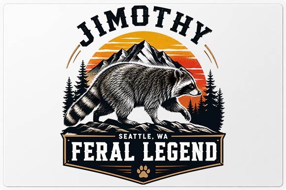 Feral Legend Jimothy Raccoon PNG