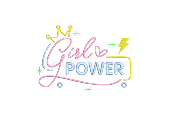 Girl Power Embroidery Design