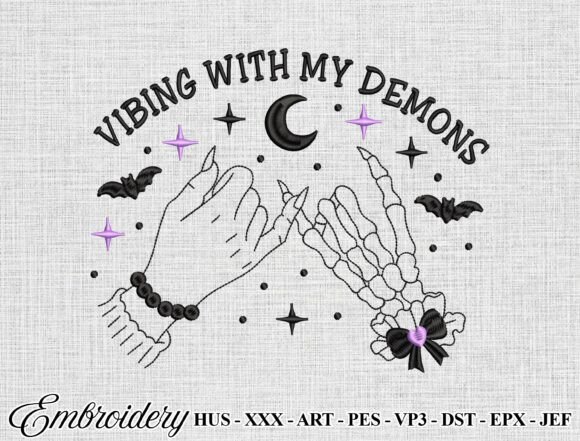 Gothic Halloween Embroidery File