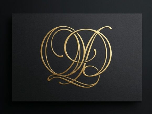 Graceful QD Loopwork Monogram Logo