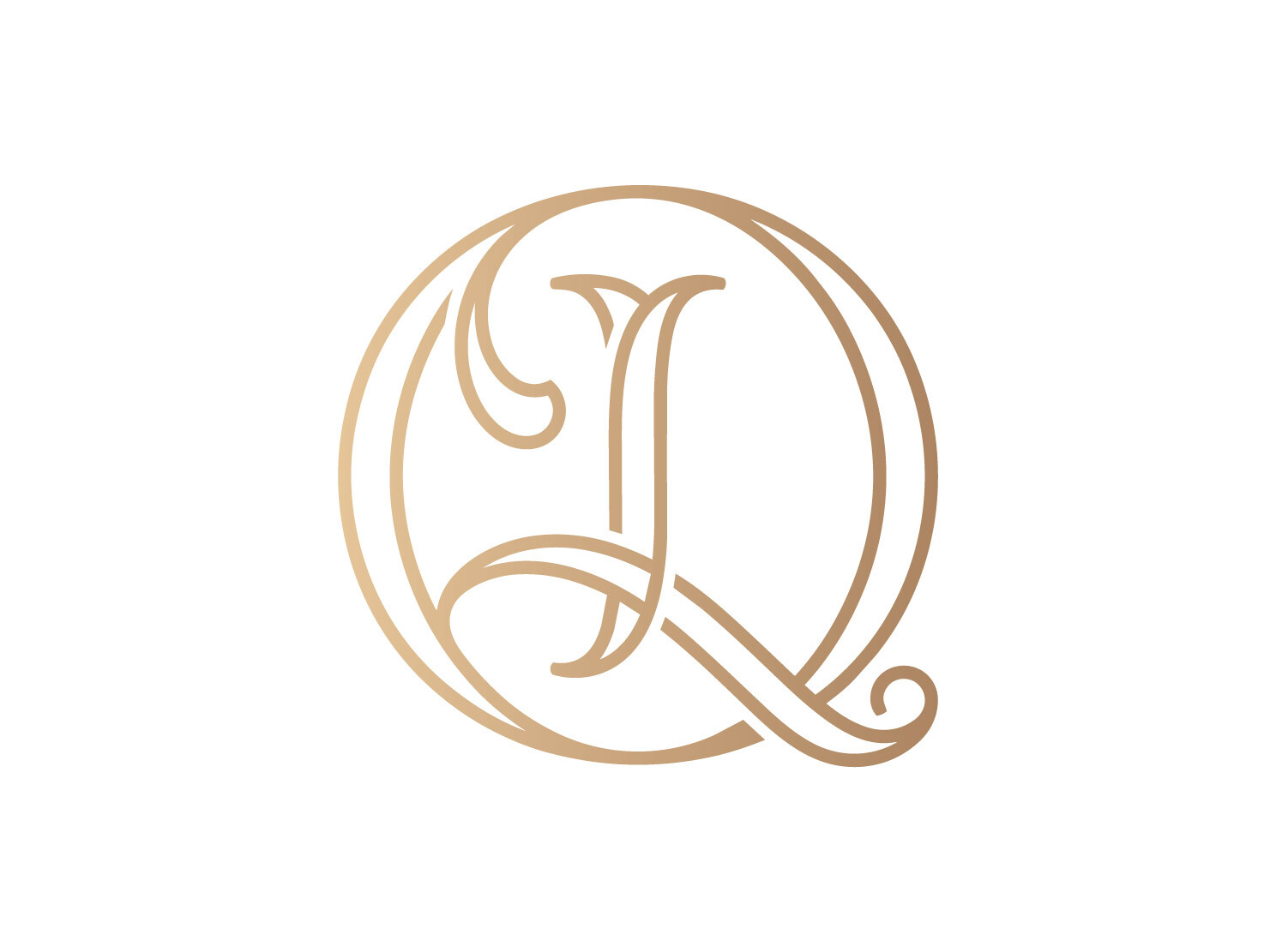 Graceful QI Loopwork Monogram Logo