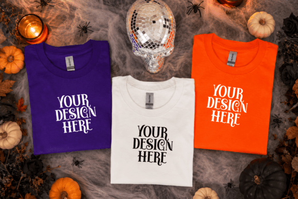 Halloween Gildan 5000 Flat Lay Mockup
