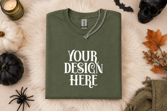 Halloween Gildan 5000 Flat Lay Mockup