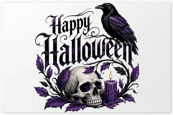 Happy Halloween Raven PNG