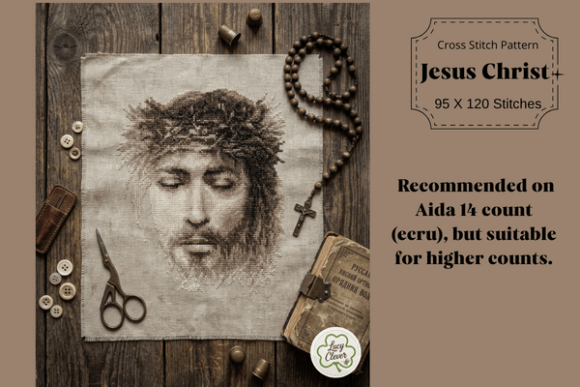 Jesus Christ Portrait Cross Stitch Patte