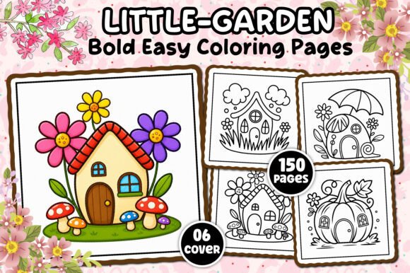 Little Garden Bold Easy Coloring Pages