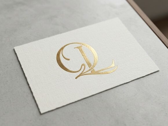 Minimal QL Serif Monogram Logo