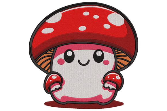 Mushroom Embroidery Design