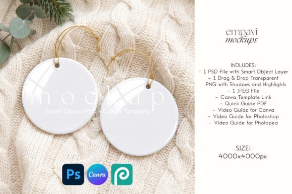 Ornament Mockup Set of 2