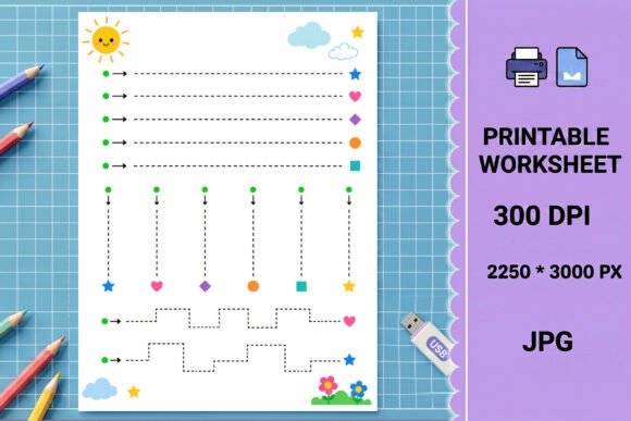 Pre-writing Line Tracing Worksheet