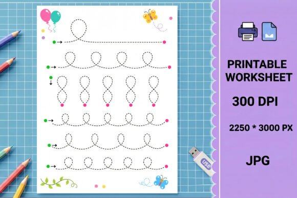 Pre-writing Line Tracing Worksheet