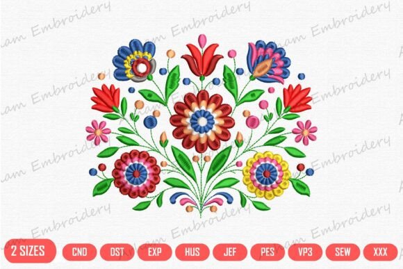 Scandinavian Folk Art Flower