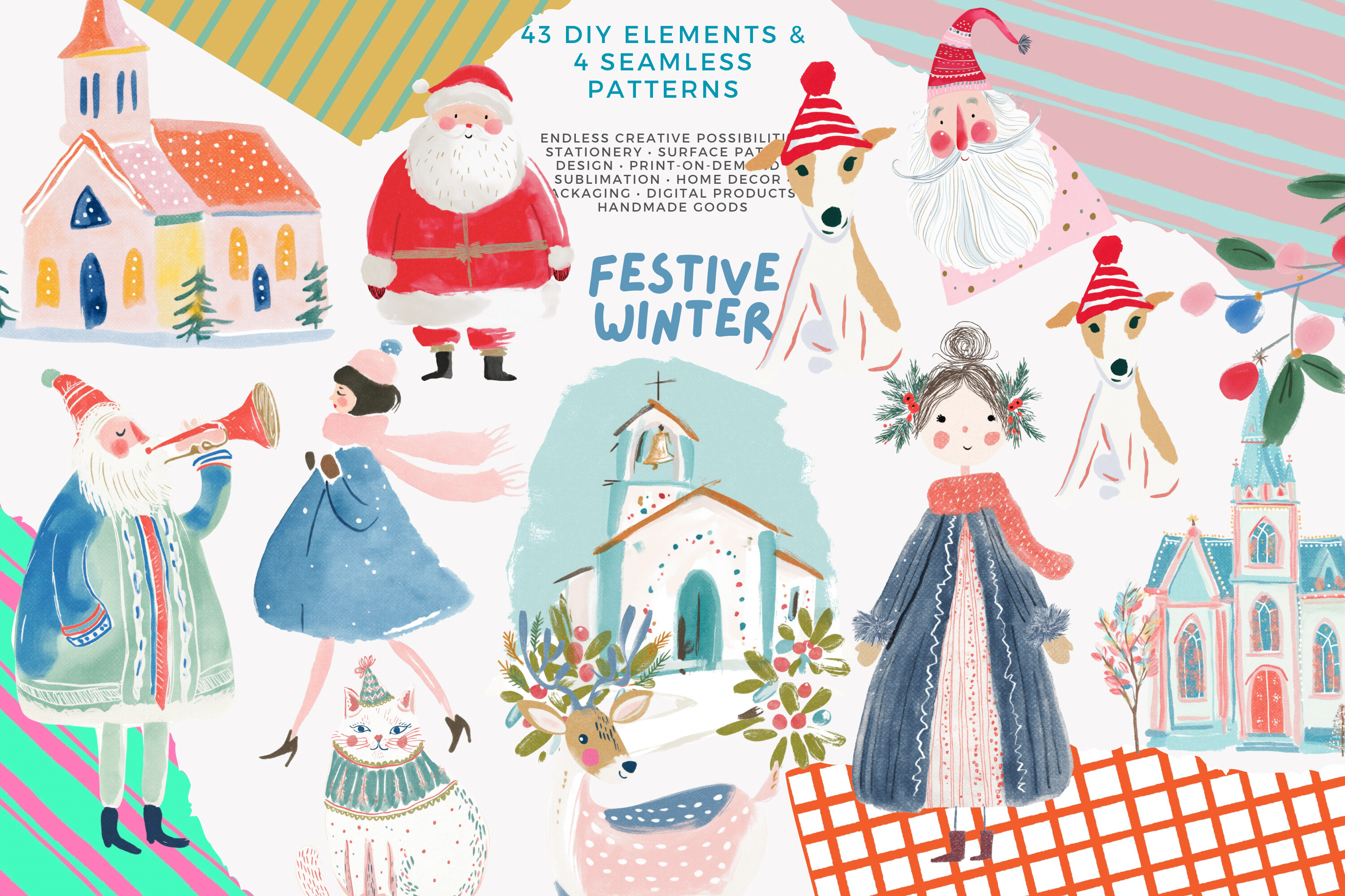 Scandinavian-inspired Christmas Clipart - photo 1